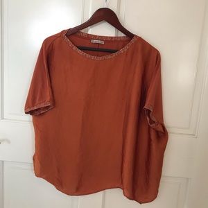 ZARA BURNT ORANGE SHIRT